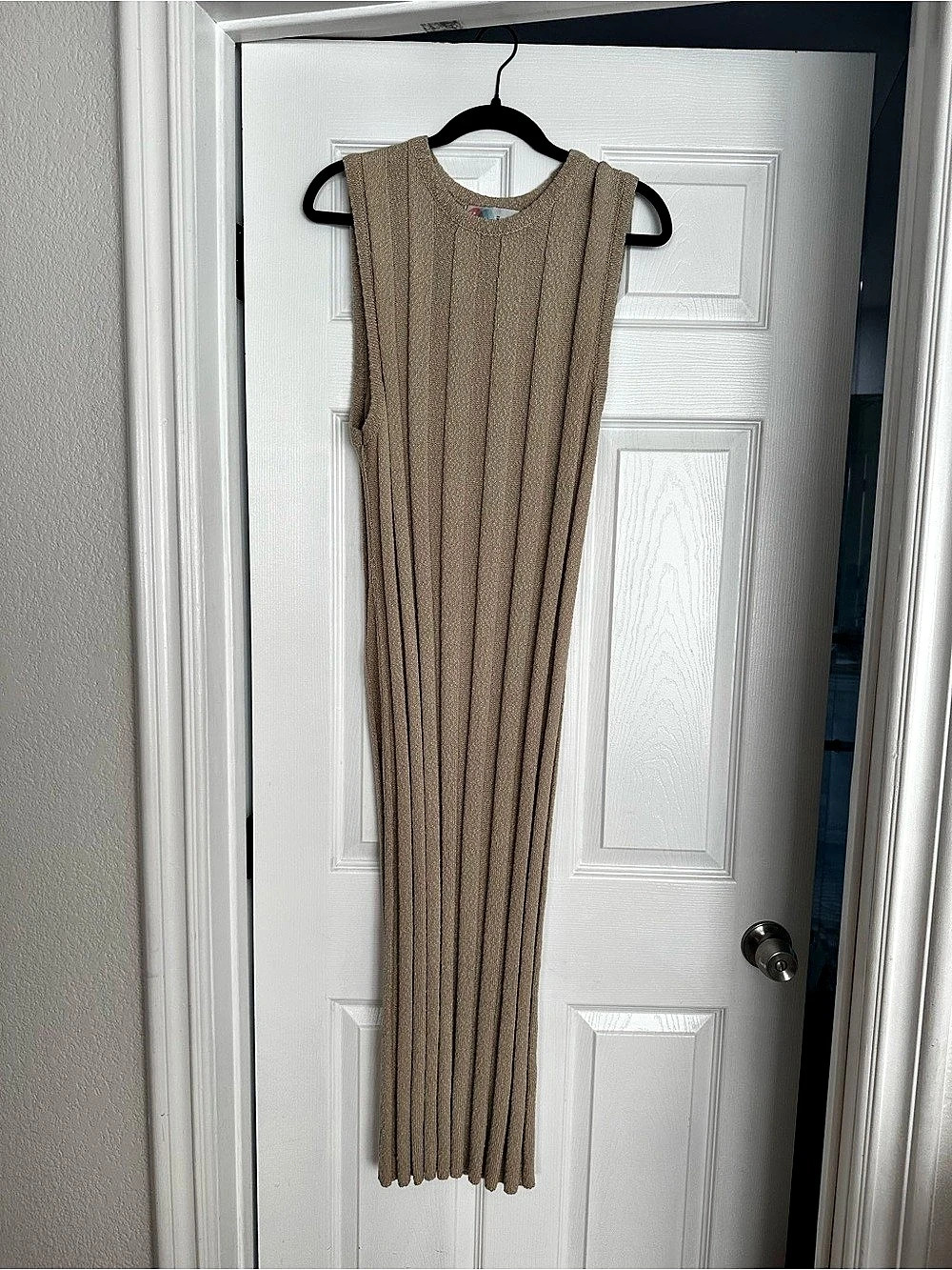 FP Beach Ribbed Maxi Dress in Beige, Size XS Like New